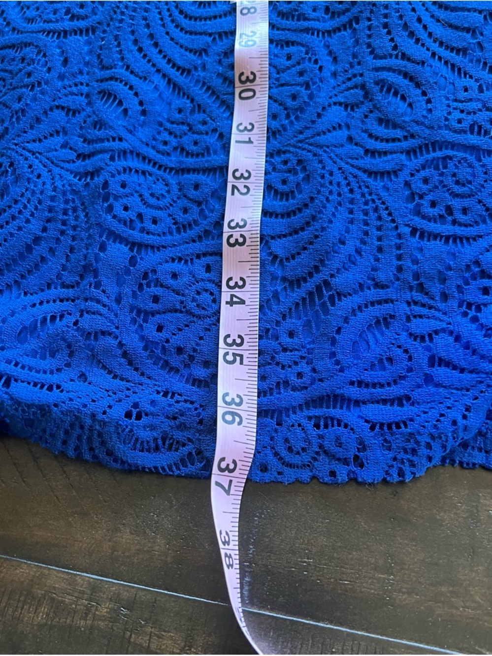 Jessica Howard Women’s Size 8 Blue Paisley Lace Sleeveless Crochet Shift Dress - Picture 10 of 11